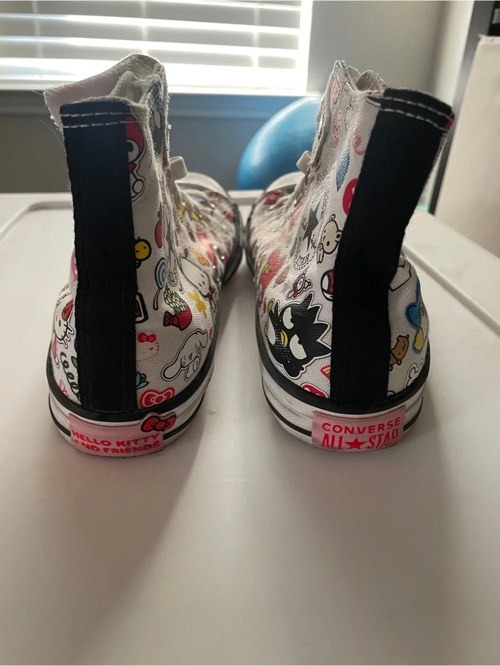 Hello Kitty White Multicolor Graphic Kids High-Top All Star Converse